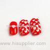 Beautiful Red White 3D Fake Nails Art Christmas False Nails With Heart Pattern