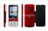 Red / Black Dual Sim Card Dual Standby Phone 500mAh with 8G TF card