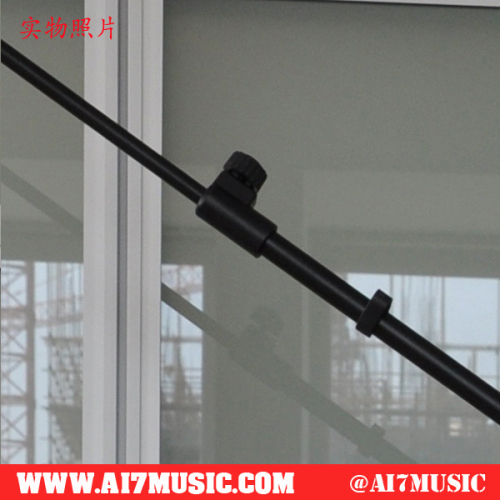 AI7MUSIC Easy Height Adjust Round base Microphone Stand With Boom