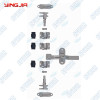 Commercial vehicle body door locking gear