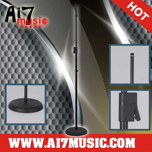 AI7MUSIC Easy spring touch height adjust Round Base microphone stand