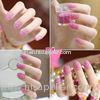 Simple Pink Glass Pearl Nail Salon Pretty Glitter Artificial Nail Art