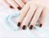 Salon Brown Artificial Nail Fashionable False Fingernails ABS Plastic
