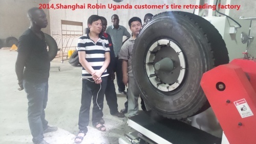 Uganda customer-Shanghai Robin tire retreading equipment