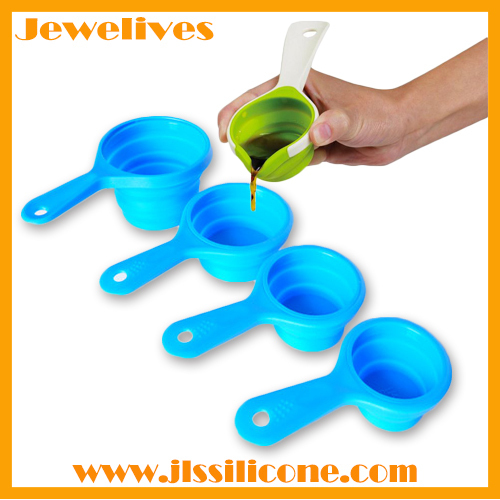 4pcs silicone foldable measuring cups