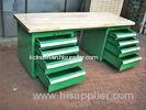 500 - 2000kg Wood Bench Top Industrial Workbenches With Tool Cabinets