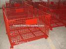 High Strength Industrial Metal Pallet Cages Warehousing / Component Storage