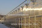 4000mm section Commercial Venlo polycarbonate greenhouse 2 / 3 ridges per span , 9600mm span