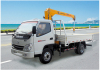china mounted truck crane with 5 meters long pallet and cheap price