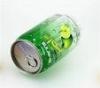 355ml Transparent PET Beverage Can / Juice Bottle With Aluminum Easy Open Lid