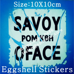 Self Destructive Vinyl Eggshell Stickers