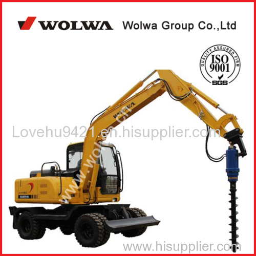 Wolwa spiral drilling machine DLS880-9A mini wheel excavator