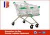 Stainless Metal Supermarker Shopping Carts With Power Coated