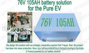 EV battery 76V 105AH Lifepo4 Rechargeable Battery