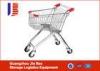 180L Galvanize Steel Supermarket Shopping Trolley With Rubber Wheels