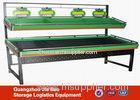 Green 2 Tier Fruit And Vegetable Rack System Grocery Store Shelf L1800*W800*1500mm