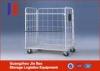 Galvanized Steel mobile roller storage containers with Four wheel