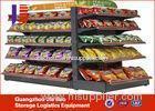 4 Tier Store Display Shelving Single Sided Gondola Shelving Cold Rolled Sheet
