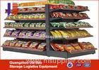 4 Tier Store Display Shelving Single Sided Gondola Shelving Cold Rolled Sheet