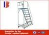 Power Coated Mobile Safety Truck Bed Step Ladder For Warehouse Storage