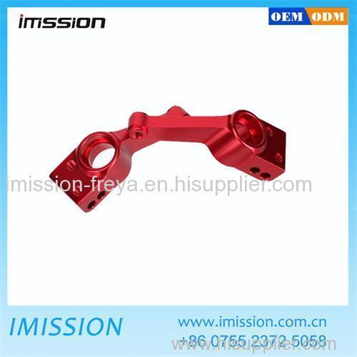 Red anodized cnc machined aluminum parts