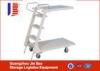 OEM / ODM Mobile Warehouse Safety Metal Truck Step Ladder White / Blue
