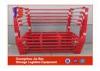 Red Frame Steel Warehouse Stacking Systems Industrial Pallet Racking