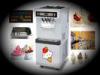 Floor Model Frozen Yogurt Making Equipment, 3 Flavors Soft Serve Ice Cream Maker With Pre-Cooling Sy