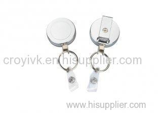 Retractable ID Badge Reels Chrome steel yoyo Office retractable ID card holder Heavy duty badge hold