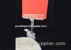 ABS Stanchion Price Tag Holder Clip , White Promotional Thumb Clips