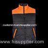 Black Nylon VEST Custom Workwear womens uniforms with plastic zipper