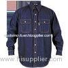 Winter Black Custom workwer fireproof mens uniform shirts with 2 breast pockets