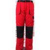 Red polyester high visibility workwear trousers safety work clothes