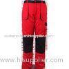 Red polyester high visibility workwear trousers safety work clothes