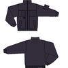 mens Black gabardine Winter Work Jackets uniform with metal zipper