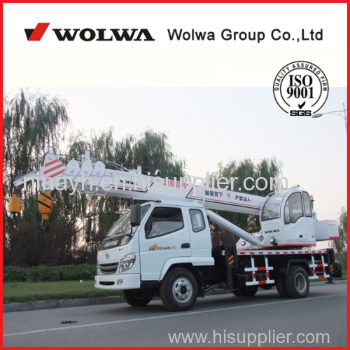 8ton truck crane with 5 stction telescopic boom