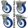 TPE casters with ball bearing