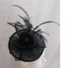 Comfortable Ladies Fascinator Hats , Black Bridal Hair Accessories With Sinamay Petals