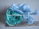 Blue Green Headpieces Wedding Craft Silk Flower Heads For Hat / Fascinator / Bag