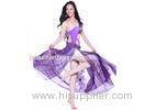 Ladies Purple green Pink Egyptian Belly Dance Costumes For performance Floral Print