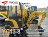 yuchai YC13-8 1.3 ton excavator