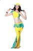 Modern Yellow Color Fitness Belly Dance Practice Costumes For Ladies
