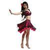 Simple Traditional Rose Print Lace Belly Dance Practice Costumes High Elastic