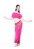 Bling Bling Pink Chiffon Belly Dance Practice Costumes Top + skirt for Adult
