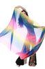 Fashion Rainbow Color Belly Dance Veil For Competition , Size 240 x 120cm