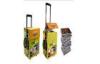 Colorful Paper Cardboard Trolley Case 2 Pulleys For Books Display