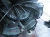 Black Stripe Peacock Feather Flower Fascinator For Hat , Party Decorative Dance