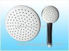Bathroom Rain Plated Chromed 1 Function Overhead Shower Head Set , Abs Water Saving Spray