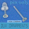 Plastic Post Earring Findings w LARGE PADS Stud & Back make earrings metal allergy earring pin jewelry supplies