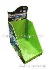 Laminating longlasting printing green Cardboard Counter Display for products promotion